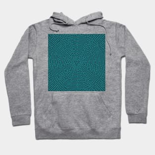 Radial Turing Pattern Square (Green) Hoodie